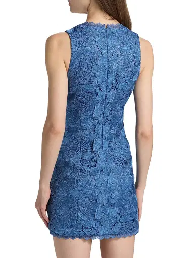 Ramy Brook Women's Rosalie V-Neck Lace Minidress - Blue Lace | Thumbnail 5 Ramy Brook Women's Rosalie V-Neck Lace Minidress - Blue Lace | Thumbnail 5