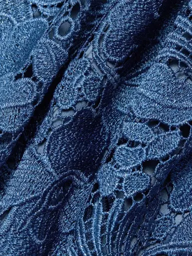 Ramy Brook Women's Rosalie V-Neck Lace Minidress - Blue Lace | Thumbnail 7 Ramy Brook Women's Rosalie V-Neck Lace Minidress - Blue Lace | Thumbnail 7