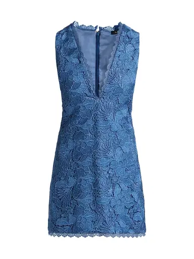 Ramy Brook Women's Rosalie V-Neck Lace Minidress - Blue Lace | Thumbnail 1 Ramy Brook Women's Rosalie V-Neck Lace Minidress - Blue Lace | Thumbnail 1
