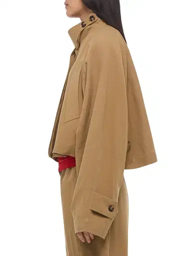 Helmut Lang Women's Cropped Trench Jacket - Trench - Size Large | Thumbnail 4 Helmut Lang Women's Cropped Trench Jacket - Trench - Size Large | Thumbnail 4