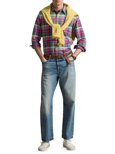 Polo Ralph Lauren Men's Plaid Stretch-Cotton Button-Down Oxford Shirt | Thumbnail 2 Polo Ralph Lauren Men's Plaid Stretch-Cotton Button-Down Oxford Shirt | Thumbnail 2
