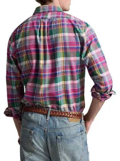 Polo Ralph Lauren Men's Plaid Stretch-Cotton Button-Down Oxford Shirt | Thumbnail 4 Polo Ralph Lauren Men's Plaid Stretch-Cotton Button-Down Oxford Shirt | Thumbnail 4