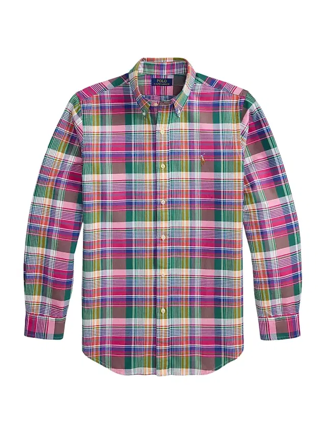 Polo Ralph Lauren Men's Plaid Stretch-Cotton Button-Down Oxford Shirt