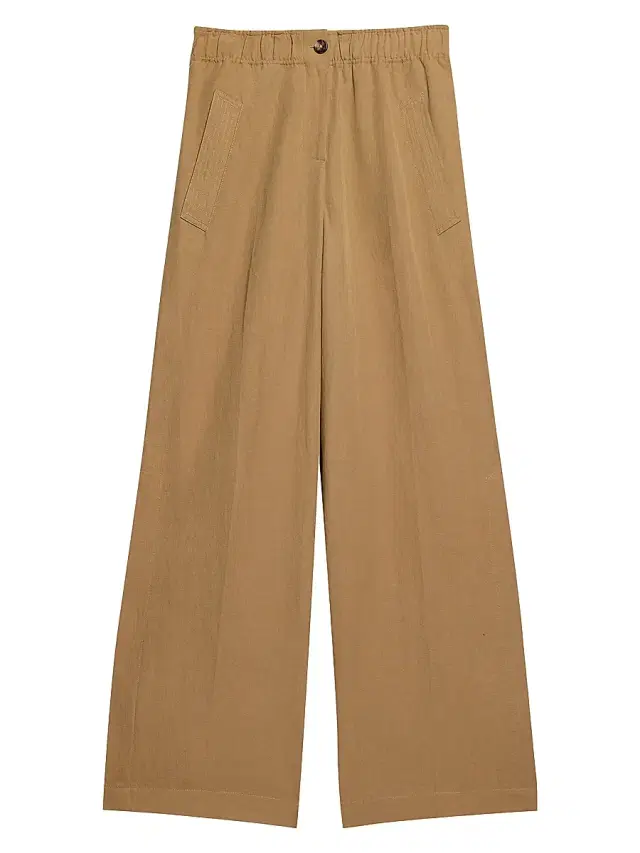 Helmut Lang Women's Trench Cotton-Linen Pull-On Trousers - Trench