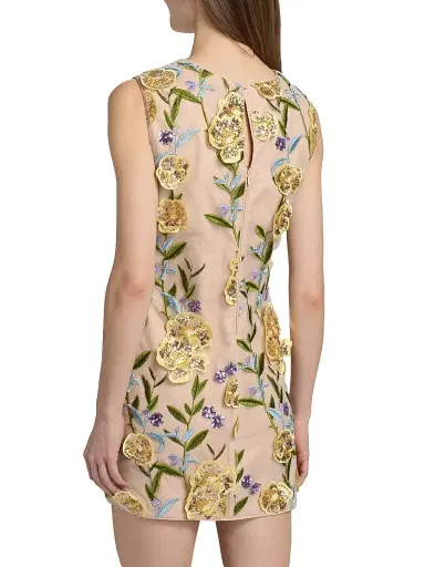 Milly Women's Ivette Sequin-Embroidered Minidress | Thumbnail 5