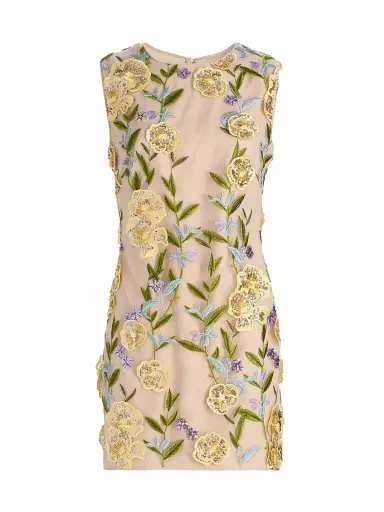 Milly Women's Ivette Sequin-Embroidered Minidress | Thumbnail 1