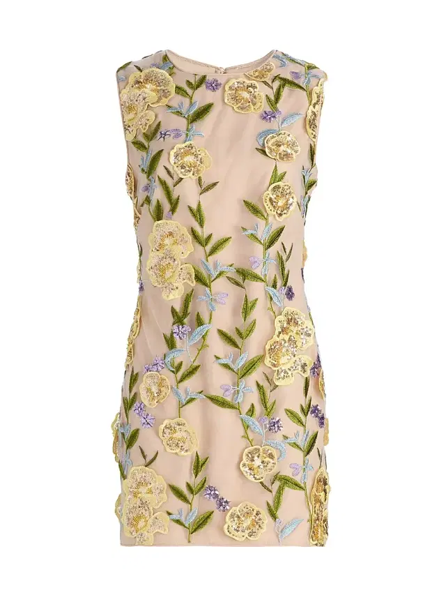 Milly Women's Ivette Sequin-Embroidered Minidress