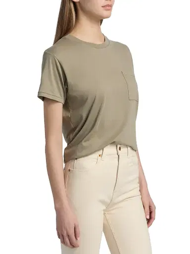 Jamie Haller Women's The Pocket Cotton-Blend T-Shirt - French Grey | Thumbnail 4 Jamie Haller Women's The Pocket Cotton-Blend T-Shirt - French Grey | Thumbnail 4