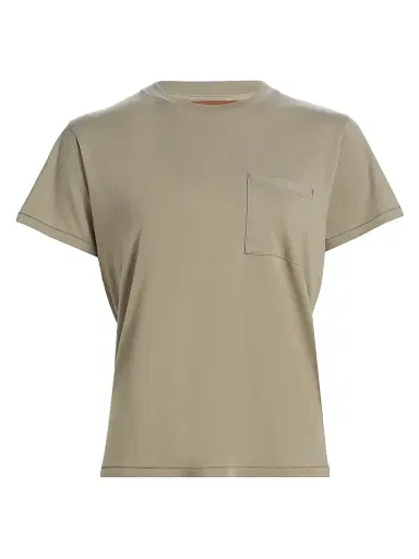 Jamie Haller Women's The Pocket Cotton-Blend T-Shirt - French Grey | Thumbnail 1 Jamie Haller Women's The Pocket Cotton-Blend T-Shirt - French Grey | Thumbnail 1