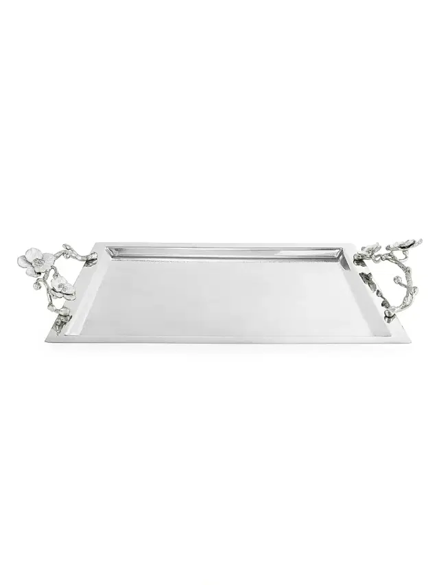 Michael Aram Silver Orchid Large Tray