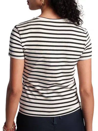 Frances Valentine Women's Super Striped Pima Cotton T-Shirt | Thumbnail 3 Frances Valentine Women's Super Striped Pima Cotton T-Shirt | Thumbnail 3