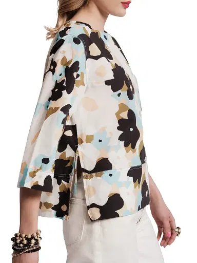Frances Valentine Women's Carly Floral-Print Cotton Top | Thumbnail 2 Frances Valentine Women's Carly Floral-Print Cotton Top | Thumbnail 2