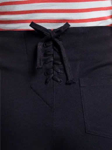 Frances Valentine Women's Sailor Lace-Up Back Pants - Navy - Size 12 | Thumbnail 4 Frances Valentine Women's Sailor Lace-Up Back Pants - Navy - Size 12 | Thumbnail 4