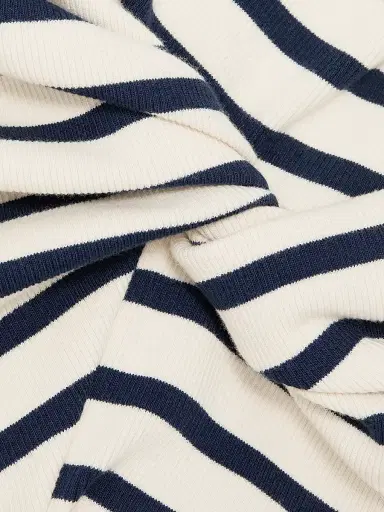 TANYA TAYLOR Women's Cody Striped Twist-Front Cotton-Blend Minidress - Cream Classic Navy Multi - Size XL | Thumbnail 7 TANYA TAYLOR Women's Cody Striped Twist-Front Cotton-Blend Minidress - Cream Classic Navy Multi - Size XL | Thumbnail 7
