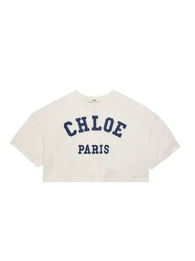 Chloé Little Girl's & Girl's Logo Crop T-Shirt - Offwhite