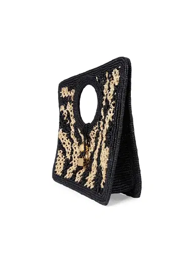 Jacquemus Women's Le Petit Carré Spiaggia Raffia Tote Bag | Thumbnail 2 Jacquemus Women's Le Petit Carré Spiaggia Raffia Tote Bag | Thumbnail 2