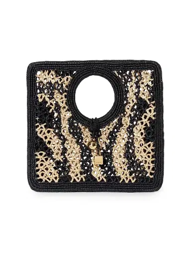 Jacquemus Women's Le Petit Carré Spiaggia Raffia Tote Bag | Thumbnail 1 Jacquemus Women's Le Petit Carré Spiaggia Raffia Tote Bag | Thumbnail 1