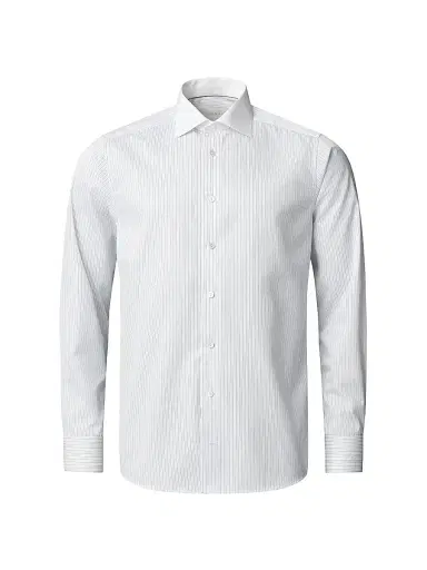 Eton Men's Elevated Striped Cotton Contemporary-Fit Shirt - Blue - Size 18 | Thumbnail 2 Eton Men's Elevated Striped Cotton Contemporary-Fit Shirt - Blue - Size 18 | Thumbnail 2