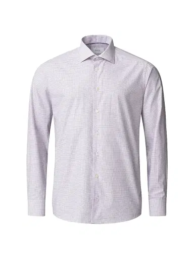 Eton Men's Micro-Check Slim-Fit Cotton Twill Shirt - Pink - Size 17.5 | Thumbnail 2