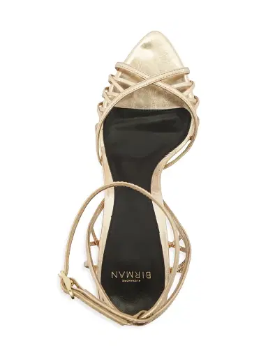 Alexandre Birman Women's Solene 85MM Leather Sandals - Golden - Size 11 | Thumbnail 4 Alexandre Birman Women's Solene 85MM Leather Sandals - Golden - Size 11 | Thumbnail 4