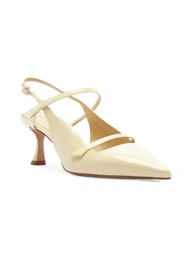 Alexandre Birman Women's Tita 60MM Patent Leather Slingback Pumps - Creamy - Size 9 | Thumbnail 2
