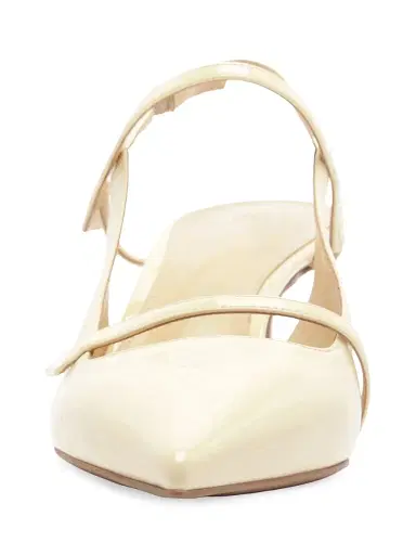 Alexandre Birman Women's Tita 60MM Patent Leather Slingback Pumps - Creamy - Size 9 | Thumbnail 6