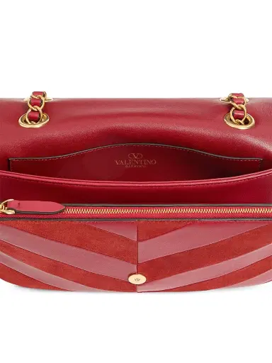 Valentino Garavani Women's Djuna Shoulder Bag in Suede and Nappa | Thumbnail 5 Valentino Garavani Women's Djuna Shoulder Bag in Suede and Nappa | Thumbnail 5