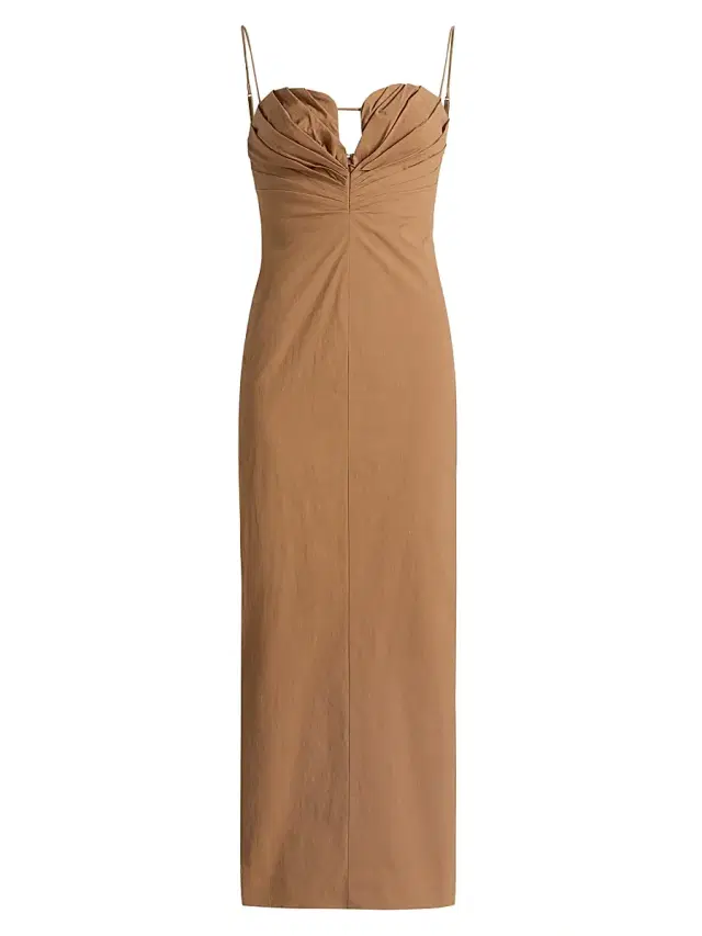 Significant Other Women's Quentin Sculpted Stretch-Cotton Maxi Dress - Cedar