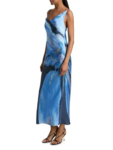 Significant Other Women's Alis Printed Maxi Slipdress - Petrol Bloom - Size 12 | Thumbnail 4 Significant Other Women's Alis Printed Maxi Slipdress - Petrol Bloom - Size 12 | Thumbnail 4