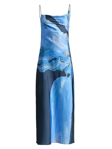 Significant Other Women's Alis Printed Maxi Slipdress - Petrol Bloom - Size 12 | Thumbnail 1 Significant Other Women's Alis Printed Maxi Slipdress - Petrol Bloom - Size 12 | Thumbnail 1