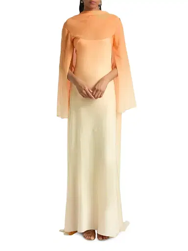 Significant Other Women's Devlyn Ombré Cape Gown - Solarflare - Size 12 | Thumbnail 2