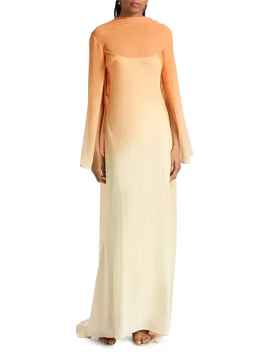 Significant Other Women's Devlyn Ombré Cape Gown - Solarflare - Size 12 | Thumbnail 3