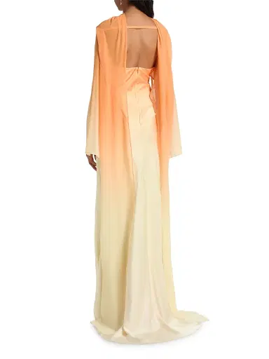 Significant Other Women's Devlyn Ombré Cape Gown - Solarflare - Size 12 | Thumbnail 5