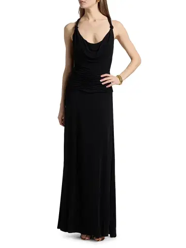 Ramy Brook Women's Mariah Hardware Racerback Gown - Black - Size 12 | Thumbnail 3 Ramy Brook Women's Mariah Hardware Racerback Gown - Black - Size 12 | Thumbnail 3