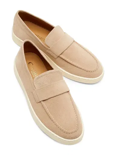 La Canadienne Women's Tomas Suede Loafers - Champagne Suede - Size 11 | Thumbnail 3