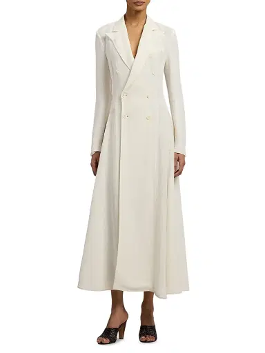 Ralph Lauren Collection Women's Reema Silk-Blend Giro Inglese Day Dress | Thumbnail 3 Ralph Lauren Collection Women's Reema Silk-Blend Giro Inglese Day Dress | Thumbnail 3