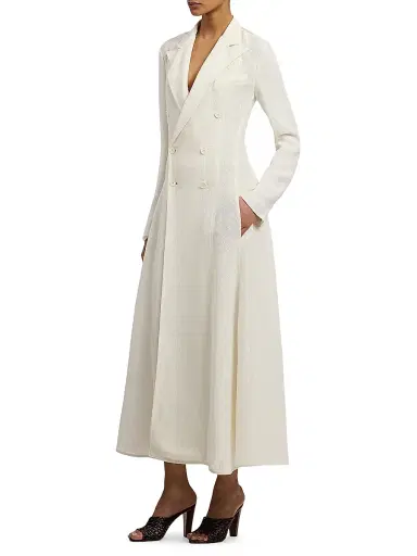 Ralph Lauren Collection Women's Reema Silk-Blend Giro Inglese Day Dress | Thumbnail 4 Ralph Lauren Collection Women's Reema Silk-Blend Giro Inglese Day Dress | Thumbnail 4