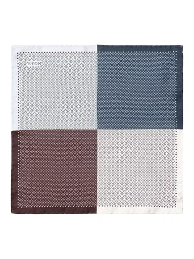 Eton Men's Four-Sided Micro-Print Silk Pocket Square | Thumbnail 2 Eton Men's Four-Sided Micro-Print Silk Pocket Square | Thumbnail 2