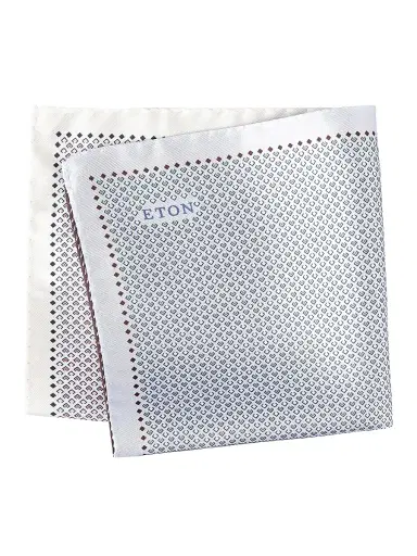 Eton Men's Four-Sided Micro-Print Silk Pocket Square | Thumbnail 1 Eton Men's Four-Sided Micro-Print Silk Pocket Square | Thumbnail 1
