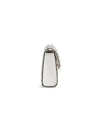 Valentino Garavani Women's Rockstud Small Crossbody Bag in Woven Fabric | Thumbnail 4 Valentino Garavani Women's Rockstud Small Crossbody Bag in Woven Fabric | Thumbnail 4