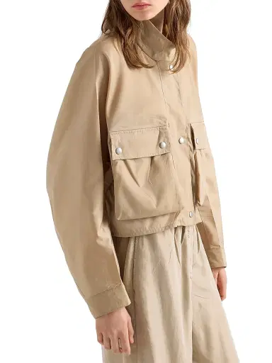 Prada Women's Washed Nylon Jacket | Thumbnail 4 Prada Women's Washed Nylon Jacket | Thumbnail 4