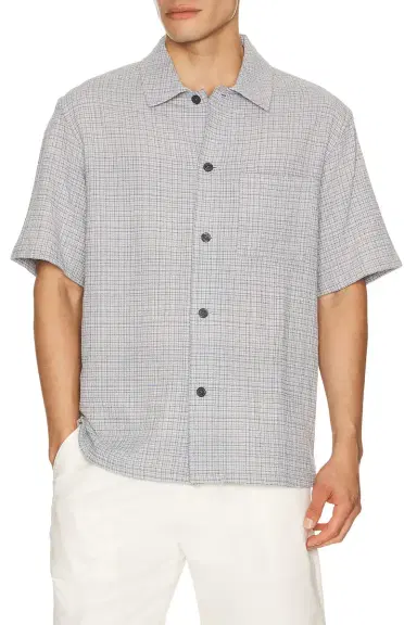 Theory Mini Texture Check Shirt | Thumbnail 1 Theory Mini Texture Check Shirt | Thumbnail 1