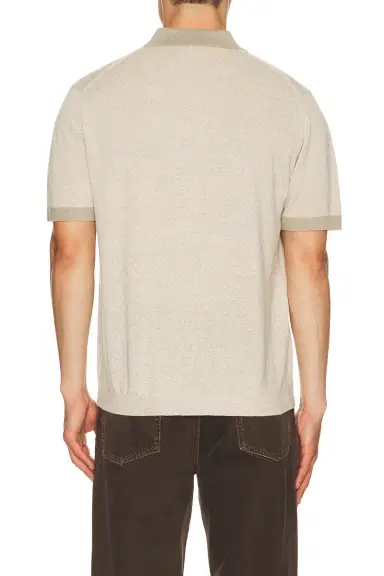 Theory Silk Linen Short Sleeve Polo | Thumbnail 2
