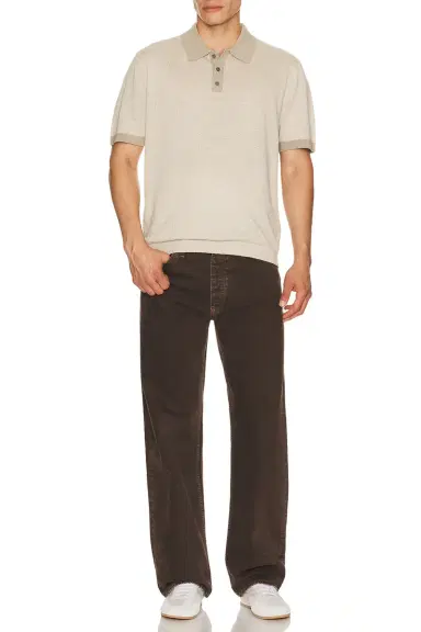 Theory Silk Linen Short Sleeve Polo | Thumbnail 3