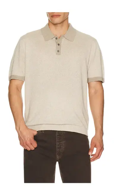 Theory Silk Linen Short Sleeve Polo | Thumbnail 5
