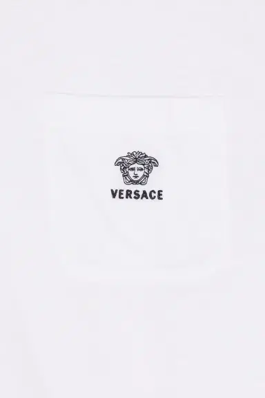 Versace Logo Embroidery Long Sleeve T-Shirt | Thumbnail 5 Versace Logo Embroidery Long Sleeve T-Shirt | Thumbnail 5