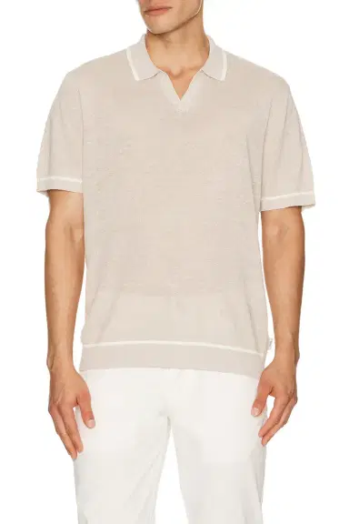 Onia Linen Johnny Collar Polo | Thumbnail 1 Onia Linen Johnny Collar Polo | Thumbnail 1