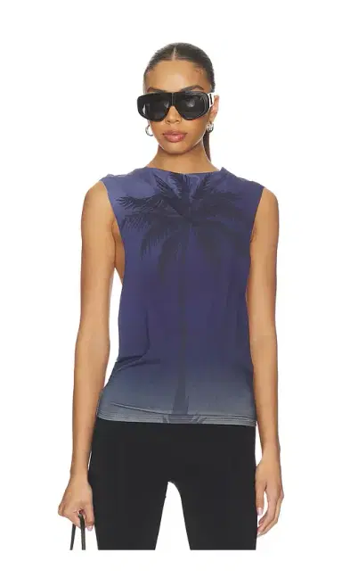 1XBLUE Palm Twist Tank Top | Thumbnail 2