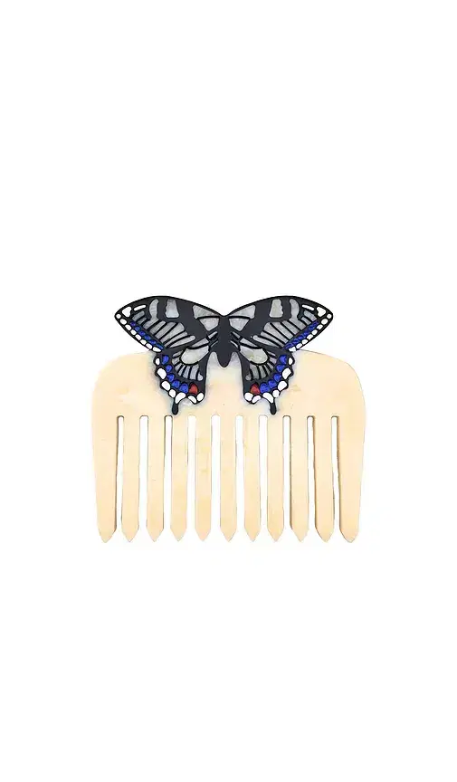 Solar Eclipse Hand-painted Swallowtail Pocket Comb