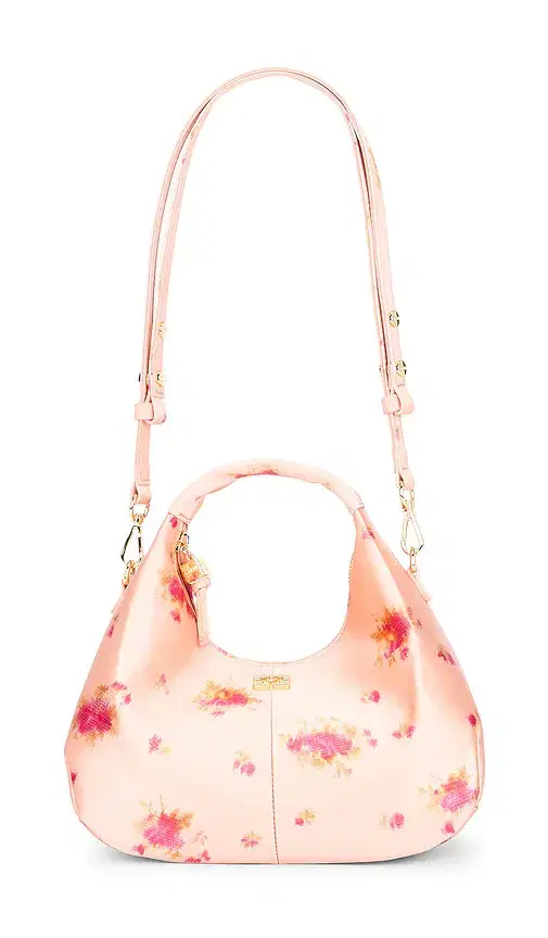 Ganni Hobo Mini Printed Satin Bag